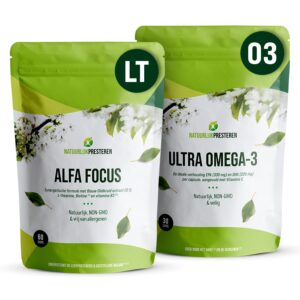 Natuurlijk Presteren L-theanine, Omega-3&Glidkruid pakket