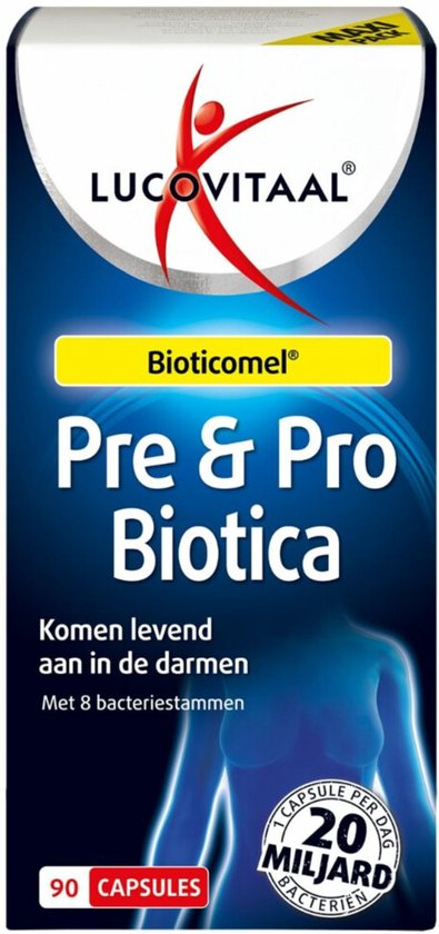 Lucovitaal Pre & Probiotica 90 capsules verpakking